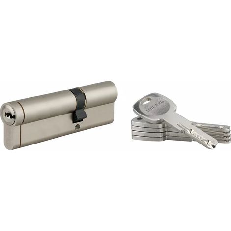 Thirard – Cylindre de serrure débrayable 40x70mm – 5 clés – Nickelé – Pour portes en bois dur – Sécurité renforcée