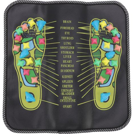Tapis de réflexologie pieds 35x35 cm - Stimulation circulatoire et antalgique - Marche sur galets