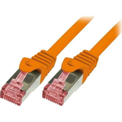 Cable reseau orange 7.50m SFTP blinde RJ45 cat6