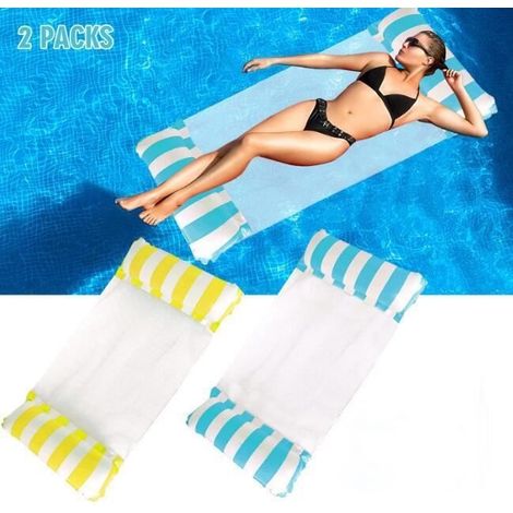 Hamac flottant gonflable - Hamac Flottant - Lot de 2 - Tissu PVC - Confort ergonomique - Facile à ranger (1/4)