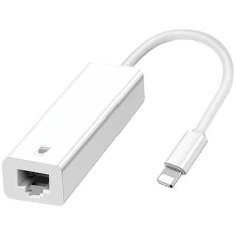 BUNTHAUS [Apple MFi certifié] Adaptateur Lightning à Ethernet, câble d'adaptateur réseau LAN Ethernet RJ45 avec connecteur à 8 Broches Compatible avec iPhone 14/13/12/11/XS/XR/X/8/7/6/iPad, 100Mbps (1/5)