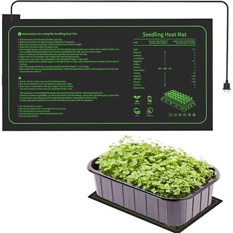 Filiyano-Tapis chauffant pour plantes 25×52 cm, tapis isolant imperméable, tapis chauffant 20 W pour semis, idéal pour la culture hydroponique (1/5)