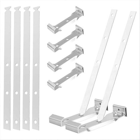 30 Aluminium-Dachrinnenhalterungen (12,7 cm / 5 Zoll) mit Bändern zur traufenfreien Montage von Aluminium- und Stahldachrinnen (1/5)