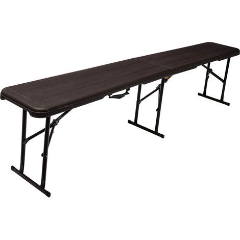 Panca pieghevole aspetto legno 180x28x43cm
