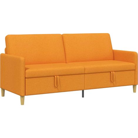 Sofá con almacenamiento Amarillo oscuro 192 x 78 x 87 cm vidaXL
