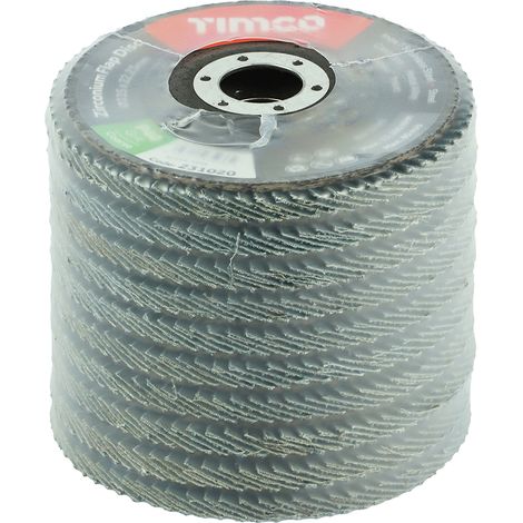 TIMCO Set of Flap Discs Zirconium Type 29 Conical P40 Grit - 115 x 22.23