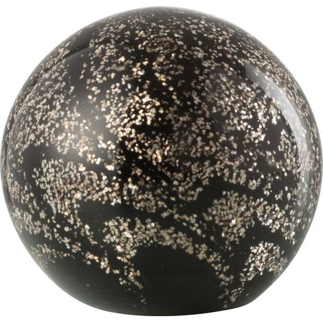 Presse-papier stardust noir et or en verre 8 cm (1/2)