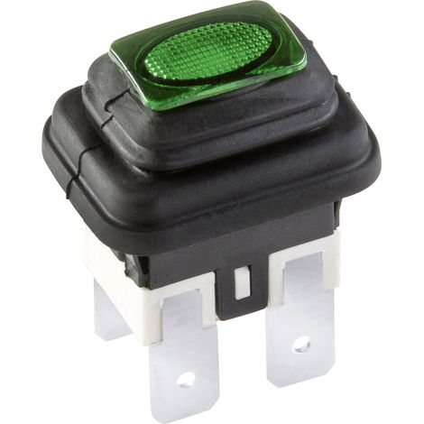interBär 3658-250.22 3658-250.22 Druckschalter 250 V 16 A 1 x Aus/Ein rastend Grün IP65 1 St.