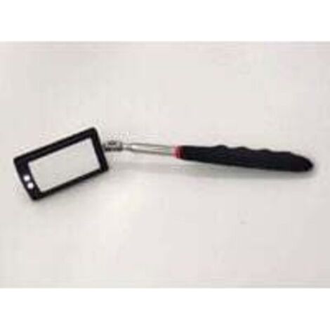 Telescopic Inspection Mirror, LED Telescopic Mirror with 2 Bright LED Lights, Soft Anti-Slip Extendable Handle, Car Inspection Tool (1/5)