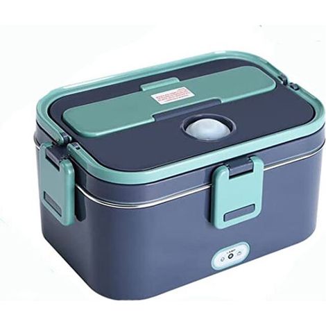 VURAHOME - 60W beheizte Lunchbox, 1,8L beheizte Lunchbox, 12/24/220V beheizte Lunchbox für Auto, LKW, Büro, Arbeit, hochwertige beheizte Lunchbox und Tragetasche (Grün) (1/5)