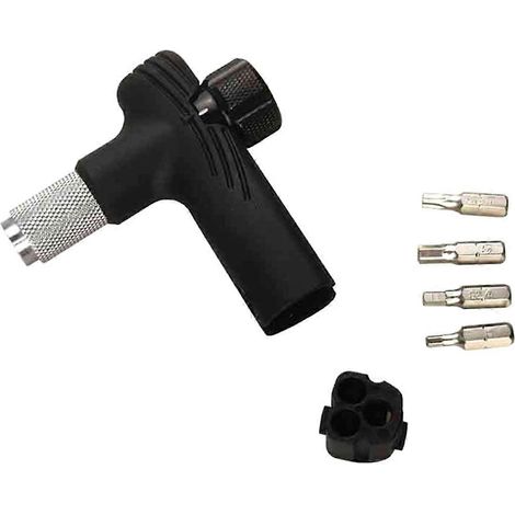 Clé dynamométrique réglable pour vélo, kit d'entretien portable pour vélo, noire (1/4)