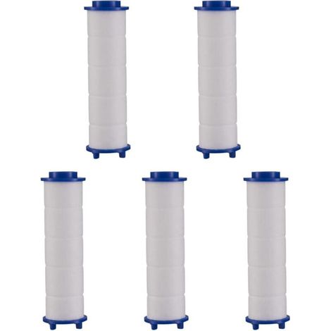 Lot de 5 filtres pour douchette Filtre remplaçable - Pour pommeau de douche - Système de filtration des particules - Economise et filtre l'eau