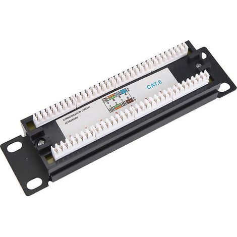 Panneau de brassage CAT6 à 8 ports, rack réseau 10 pouces 1U avec prise RJ45 (1/5)