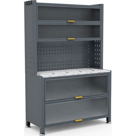 Mueble de almacenaje para alimentación de bebé gris premium modelo 32