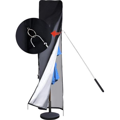 Schutzhülle Sonnenschirm 230cm wasserdicht 420D für Ampelschirm & Doppelsonnenschirm (1/5)
