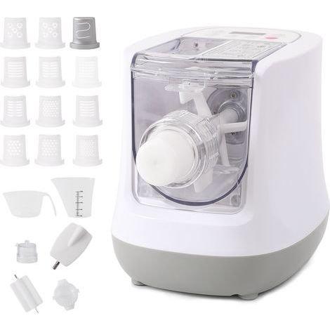Machine à Pâtes Fraîche - 12 Disques de Pâtes + Ravioli - Pétrissage Sans Effort - 260W Économe - 60dB Silencieuse
