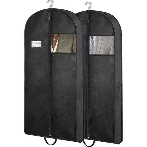 Housse De Rangement Pour Costumes - 60 X 15 X 110 Cm - Tissu Non Tissé Respirant - Fermeture Éclair - Suspendue - Lot De 2 (1/5)