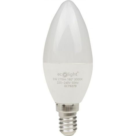 Ampoule LED bougie E14 3W 270 lm 3000K Ecolight stable (1/5)