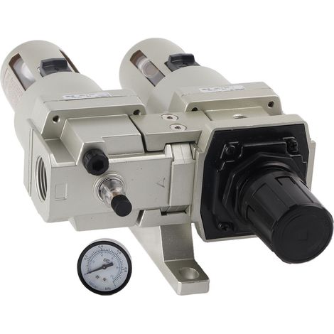Séparateur eau-huile, filtre de purge d'air comprimé, régulateur avec manomètre 0,05‑0,85MPaG1 (1/5)