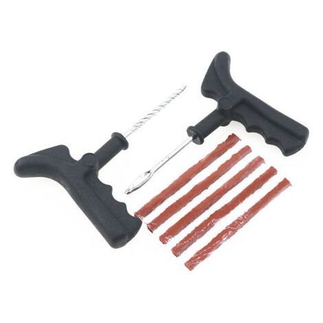 Kit de Réparation de Pneus Tubeless pour Moto, Auto, Scooter - Poinçon d'Insertion de Mèches - Outil pour Pneu sans Chambre (1/5)