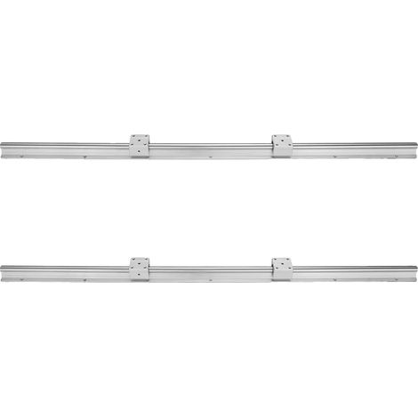 Rail de guidage linéaire, acier au carbone et aluminium, compatible avec les blocs SBR20, vert armée (1/2)