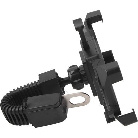 Support téléphone moto universel orientable, fixation smartphone pour scooter, vélo, tricycle électrique et voiture, support réglable antidérapant. (1/5)