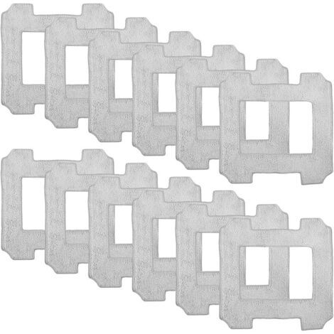 ALLIANDISLot de 12 chiffons de rechange pour robot de nettoyage de fentre Ecovacs Winbot W1 / W1 Pro / W2 / W2 Omni - Tampon de nettoyage pour robot de fentre - Accessoire de nettoyage en microfibre - (1/5)