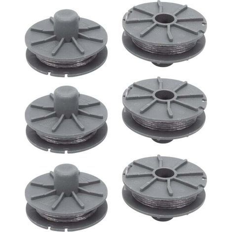 pair 5307-20 Bobine de fil de rechange 6 Pièces pour Gardena Coupe-bordure - Diamètre : 1,6 mm - 6,1 m - Pour type 9805, 9806, 9807, 9808, 9809, 9827, 8846, 8847, 8848, 9870, 9872, 9874 (1/4)