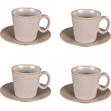 Table Passion - Coffret de 4 tasses à café avec sous tasses Liv