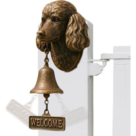 1 Sonnette Chien, Design Tête De Chien, Finition Bronze Antique, Pour Portail, Jardin, Maison (1/5)