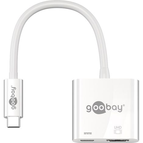 Goobay 62110 base para portátil y replicador de puertos Alámbrico USB 3.2 Gen 1 (3.1 Gen 1) Type-C Blanco (1/5)