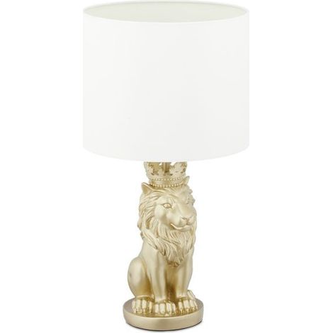 Lampara de mesa de leon