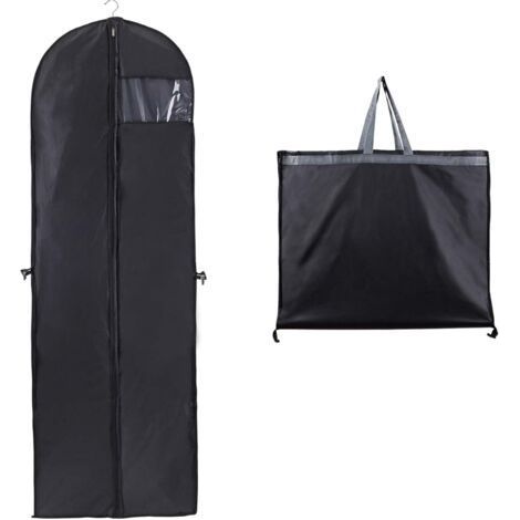 Housse Robe de Mariée 60x180cm Housse Vetement Longue Fenêtre Visible de Demoiselle D'honneur Anti Poussière Etanche Mite Humidité Pliable et Portable Fermeture à Glissière Bilatéral(1PCS) (1/5)
