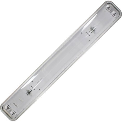 Pantalla estanca para 2 tubos LED T8 60cm (1/5)