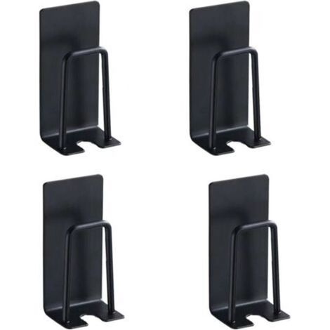Lot de 4 Porte-brosse à dents en acier inoxydable, mural, argenté, adapté aux tasses, mugs, brosses à dents, autocollant, aucun perçage requis,Convient pour les salles de bain (1/4)