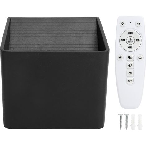 Lampe Murale Smart - 20 W - LED À Température Réglable Chaud/Froid - Commande Par Interrupteur/Télécommande/Bluetooth 4.0 - 170-245 V CA - Noir (1/5)