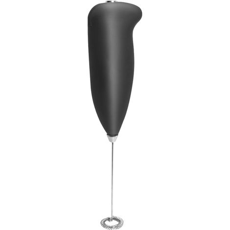 Mousseur à lait électrique - Noir - Acier inoxydable - 210 mm - Portable et puissant pour café et cappuccino (1/5)
