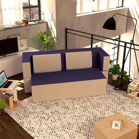Baldiflex Divano Morbido Convertibile in Letto Matrimoniale color Viola Praticho (1/5)