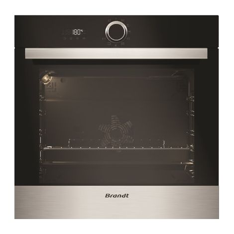 Brandt – Four traditionnel 68L pyrolyse – Chaleur pulsée – Porte froide 4 vitres – Auto stop système – Inox