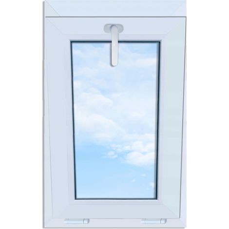 Finestra in PVC bianco, basculante, 50x80, nuova, 500x800, doppio vetro, a vasistas (1/5)