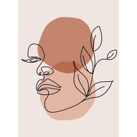 Papier peint panoramique - Femme Boho - 130 cm x 176 cm (1/2)