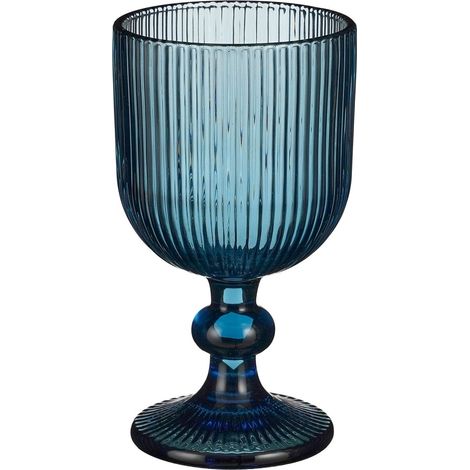 Mica Decorations Verre à vin Bleu H15xl8xL8cm