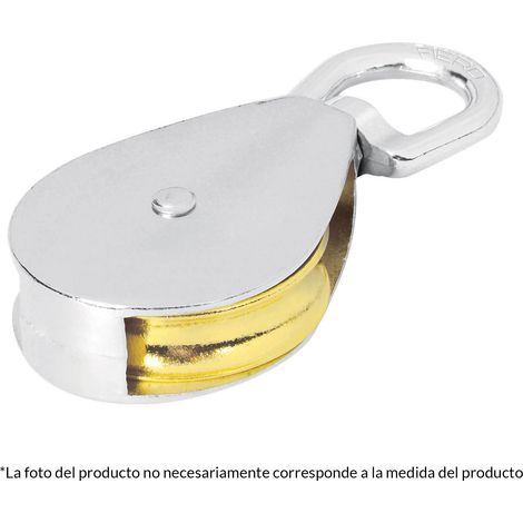 Polea simple niquelada - Ø 38 mm