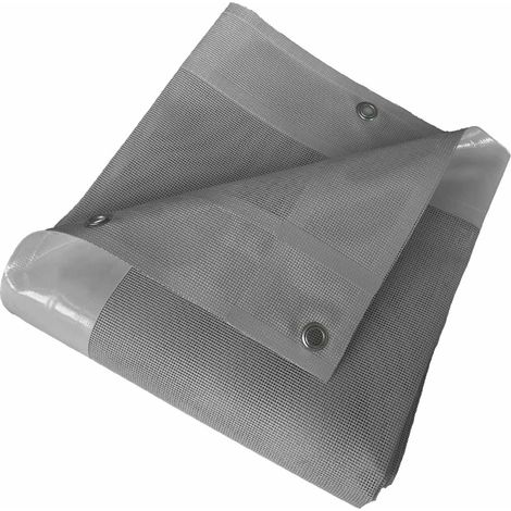 TECPLAST Bâche Micro-Perforée 3x5 m Grise - Garantie 5 ans - MP460MU - Bâche PVC perméable - Made in France