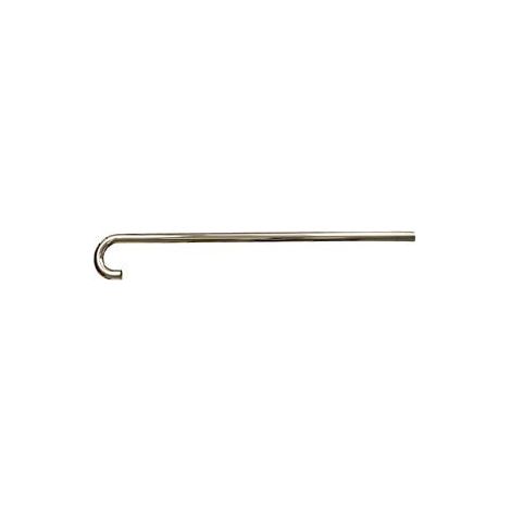 Coude de sortie 180° 32 x 680 mm chromé avec rebord