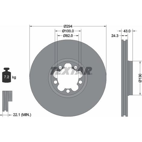 Lot de 2 Disques de frein Textar 92103803 FORD 1387781 1520373 1568640 1738815