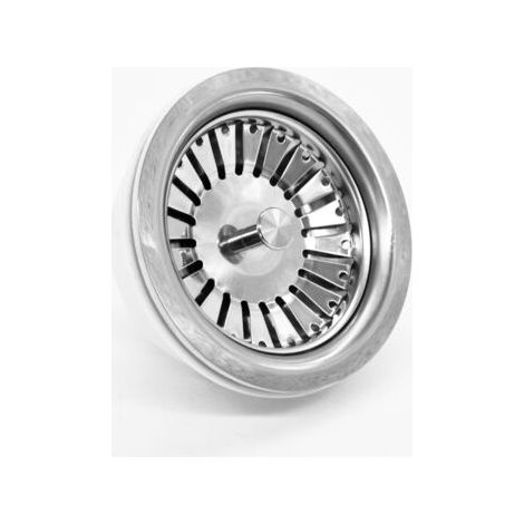 Spülbecken-Sieb, Edelstahl-Siebstopfen, Ersatz für Doppelfunktions-Siebkorb-Ablaufstopfen (Durchmesser: 84 mm)