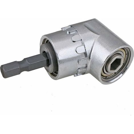 Tournevis Porte-Adaptateur 105 Degrés Perceuses à Angle Droit Pilote et Tournevis Adaptateur Renvoi d'angle pour Visseuse Hexagonal 1/4 '' Accessoires pour Tournevis, 6,35MM (1/4)
