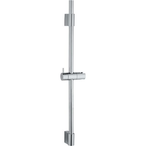 Barre de douche 70 cm en acier inoxydable noir mat – Support ajustable pour douchette – Résistante à la corrosion – Installation murale facile
