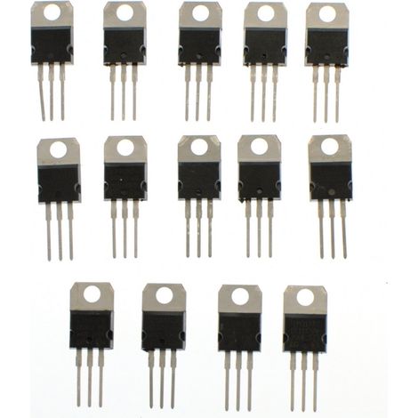 Pack 14 Reguladores de tension TO220- 14 modelos diferentes, L7805 A L7824 + LM317T (1/2)